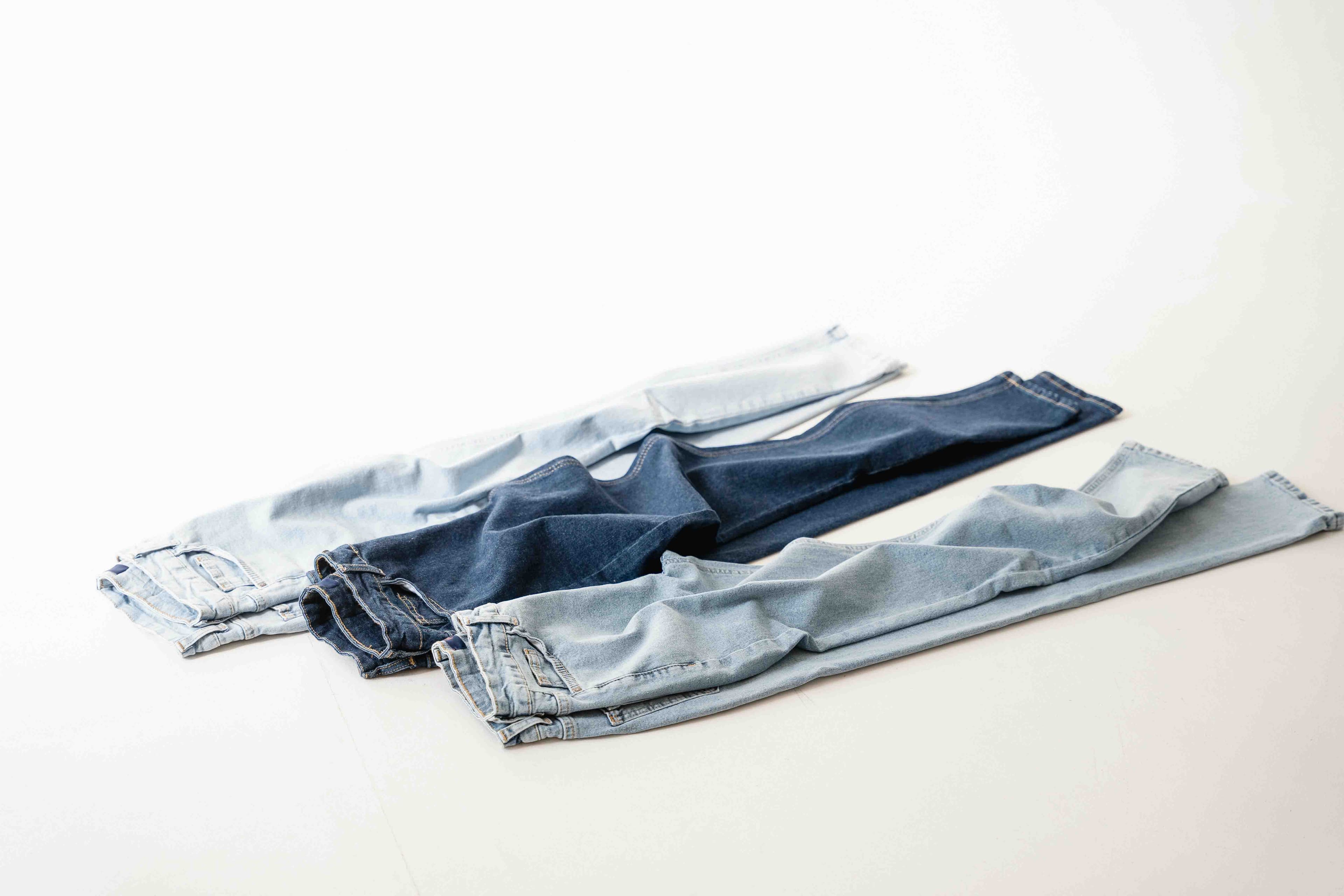 Person wearing a blue denim jacket